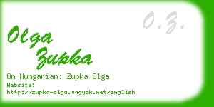 olga zupka business card